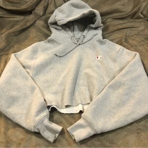CHAMPION CROPPED HOODIE S